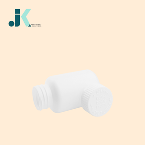 ขวดสีขาว HDPE 80มล. CR บรรจุภัณฑ์พลาสติกสำหรับยาวิตามิน JK โซลูชั่นบรรจุภัณฑ์ M0360เวียดนาม - Product Image 1