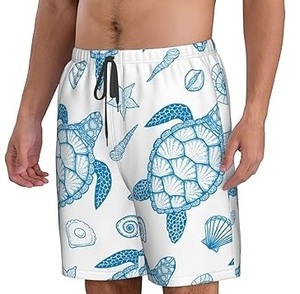 Vente chaude Hommes Board Shorts 100% Coton Séchage Rapide Respirant Solide Motif Sublimation Personnalisée - Product Image 6