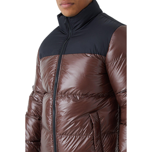 Manteaux d'hiver en duvet rembourrés pour hommes avec logo personnalisé OEM Veste à bulles d'air Col montant avec fermeture éclair Veste de designer pour hommes - Product Image 2