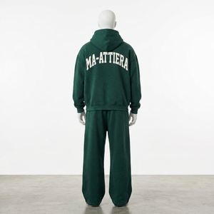 Ensemble survêtement homme personnalisé : sweat à capuche zippé épais et pantalon de jogging large - Product Image 4