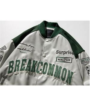 Veste d'hiver de style de rue pour hommes Bomber à manches en cuir de laine personnalisée de haute qualité Letterman Varsity Coat Baseball Jacket - Product Image 6