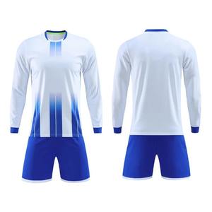 Camiseta de fútbol de primera calidad, uniforme de fútbol de manga larga personalizado, ropa deportiva para hombre, chándal de entrenamiento, ropa deportiva - Product Image 4