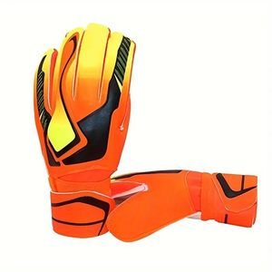 Guantes de portero de fútbol juvenil Equipo de entrenamiento para niños con protección para los dedos para adolescentes hechos de cuero - Product Image 6