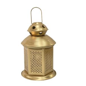 Linternas de vela de metal de diseño elegante con mango Linternas de decoración del hogar Nuevo diseño Linterna de color dorado - Product Image 1