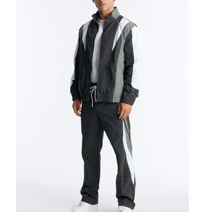Conjunto Deportivo Personalizado para Hombre, Chaqueta y Pantalones de Nailon, Cortavientos, Impermeable, Transpirable, Diseño 2 en 1, Estilo Urbano - Product Image 1