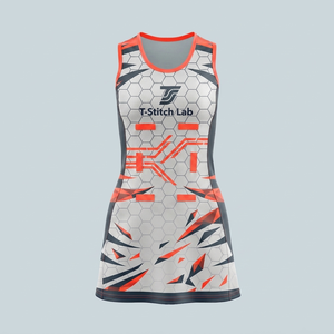 Uniforme de netball pour femmes de qualité supérieure, sans manches, imprimé, personnalisé avec le nom de l'équipe, antibactérien, à séchage rapide, évacuant l'humidité, vêtements de sport - Product Image 6