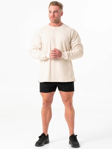 Sweat-shirts à capuche en crème, sur mesure, hiver, haute qualité, surdimensionnés, 100% coton, sweat-shirt à capuche pour homme - Product Image 6