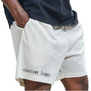Vente en gros de shorts de sport en maille pour hommes, qualité prix personnalisé, pantalons courts à motif uni - Product Image 1