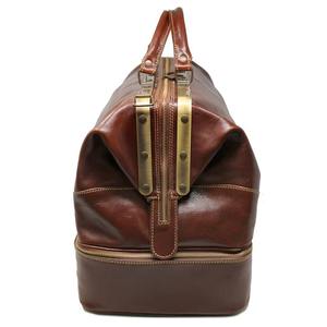 Sac de Voyage Vintage Marron en Cuir de Luxe pour Homme avec Compartiment à Chaussures, Sac de Week-end, Sac de Nuit, Sac de Sport en Polyester - Product Image 4