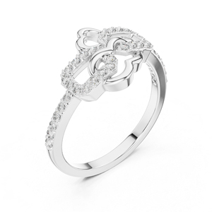 Bague de fiançailles en or blanc 14 carats avec diamant rond cultivé en laboratoire pour femmes, 0,3 carat, certifiée IGI, luxe - Product Image 6