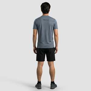 เสื้อยืด Dry-X 100% โพลีเอสเตอร์ PU สีเทา ทรงปกติ ผ้าถัก ดีไซน์เรียบง่าย พร้อมคุณสมบัติการบีบอัด พิมพ์ลายซิลค์สกรีน ลายเรียบ - Product Image 4