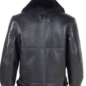 Blouson d'hiver en cuir matelassé pour homme, nouvelle conception, logo personnalisé, haute qualité, chaud, épais, coupe-vent, imperméable, avec logo frontal, vente en gros - Product Image 3