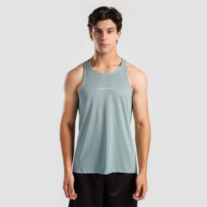 เสื้อฮู้ด GAI Power Tank (สีมิ้นท์)-ทรงปกติสำหรับผู้ชาย เสื้อผ้ากีฬาระบายอากาศดี ตกแต่งด้วยเทคนิค 3D Rhinestone ไซส์ XL เหมาะสำหรับการเพาะกาย ออกกำลังกาย และใช้ในยิม - Product Image 1