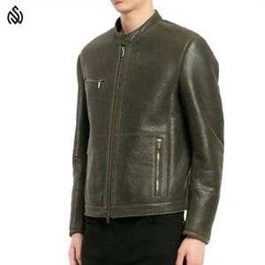 Chaqueta de cuero de motorista de mejor diseño para hombre personalizada/chaqueta de cuero de oveja para hombre/chaqueta de invierno de cuero acolchado - Product Image 4