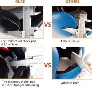 Protège-tête de boxe portable en cuir PU respirant de qualité supérieure, meilleur prix, service OEM/ODM, motif visage, vente chaude - Product Image 5