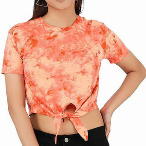 Top Halter de Mujer de Secado Rápido Hecho de Algodón y Poliéster, Top Halter de Mujer Hecho a Medida con Mangas Cortas - Product Image 1