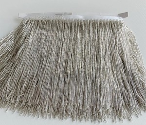 Franges en perles de verre orange, articles de couture pour la couture, 15 cm - Product Image 3