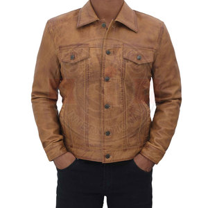 High Quality Best Leather <b>Jacket</b> New Design Hot Sale Outdoor Wear <b>Men</b> Leather <b>Jacket</b> In Best Price - Product Image 4