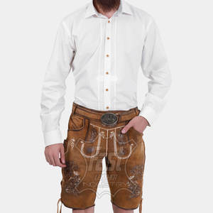 Pakistan Made Cheap Price Color Contrast Lederhosen Bavarian <b>Shorts</b> High Quality Comfortable Breathable <b>Shorts</b> For <b>Men</b> - Product Image 2