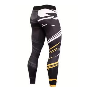 Collants de course d'entraînement en gros avec logo imprimé à la taille logo personnalisé leggings de compression de gymnastique respirants pour hommes - Product Image 4