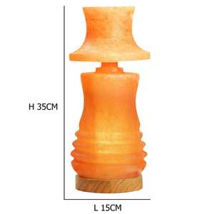 Lampe de sel rose de l'Himalaya fabriquée à la main sur mesure avec lumière LED et base E26 pour alimentation électrique de décoration de table - Product Image 3