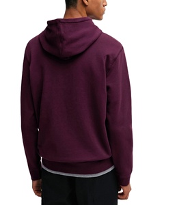 100% Cotton Fleece <b>Hoodie</b> for Men Oversized Heavyweight Pullover Printed Sweatshirt Loose Fit Solid Pattern for Winter - Product Image 2