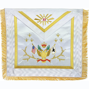 Venta al por mayor bordado a mano Masonic Regalia Delantal Masonic Master Delantal - Product Image 2