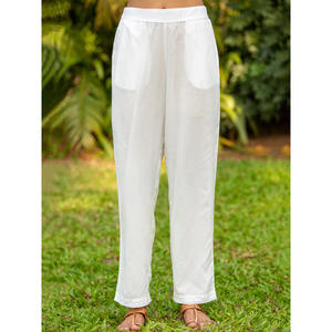 Women's Breathable <b>Chiffon</b> Straight Leg Sweatpants with Elastic Waist - Product Image 1