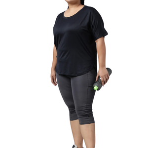 T-shirt de performance respirant pour femmes grandes tailles, léger, à séchage rapide, extensible, haut de sport - Product Image 5