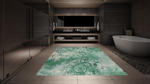 Tapis en laine noué à la main de haute qualité, style persan, motif abstrait, antibactérien, résistant aux taches, écologique, antidérapant, en PET - Product Image 2