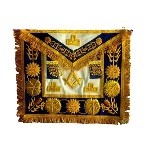 Masonic Regalia Royal Arch Apron Embroidered Aprons with Tassels Best Quality Top Selling Custom Logo Embroidery and Design