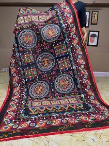 Aari work Cotton dupatta Stole Handwork Best Quality Women Silk Scarves Ethnic fabric <strong>Wedding</strong> Handmade <strong>Shawls</strong> From India - Product Image 6