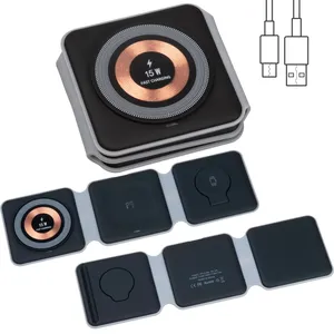 Caricatore Wireless 3-in-1 AMY, Gadget USB Promozionale Personalizzato - Product Image 1