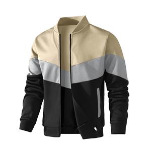 Veste légère en coton et polyester polaire personnalisée OEM pour hommes blouson d'aviateur décontracté manteau universitaire multicolore veste de baseball pour hommes - Product Image 1
