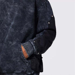 Venta al por mayor de sudaderas con capucha para hombre, sudaderas con capucha para hombre, nuevo diseño, logotipo personalizado, 100% algodón, calle, lavado con ácido, color personalizado y tamaño, Sudadera con capucha - Product Image 4