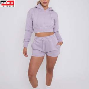 Sudadera Deportiva con Pantalones Cortos a Juego para Mujer, con Logotipo Personalizado, Superventas - Product Image 1