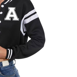 Chaqueta Universitaria Corta para Mujer, Material Abrigado para Invierno, Manga Larga, MOQ Bajo, Servicio OEM, Precio Económico - Product Image 5