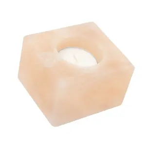 Portavelas de candelita de sal con forma cuadrada del Himalaya de Sian Enterprises para promoción decoración del hogar bodas modelo 2017 - Product Image 4
