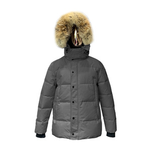 Chaqueta de Invierno para Hombre, Estilo Clásico Canadiense, de Alta Calidad, Abrigo Cálido, Cortavientos, con Piel de Lobo Auténtica, Chaqueta Parka de Plumas de Ganso - Product Image 2