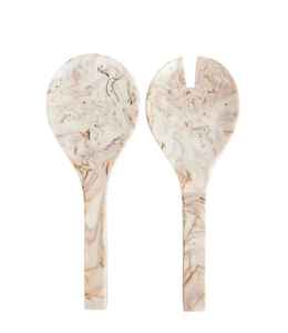 Juego de Cucharas para Servir Ensalada de Resina Estilo Arte Popular, Diseño Moderno, Utensilios de Cocina, Regalos Perfectos para Bodas y Fiestas a Bajo Precio - Product Image 1