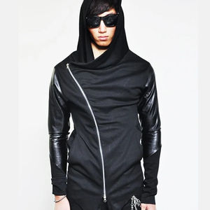 สินค้ามาใหม่ 2023 เสื้อฮู้ดดี้แขนหนังสั่งทำพิเศษ ดีไซน์ทันสมัย ซิปเก๋ ขายดี เสื้อผ้าสตรีทแวร์ฤดูหนาว ระบายอากาศได้ดี ผู้ชาย ผ้าฝ้าย 100% - Product Image 1