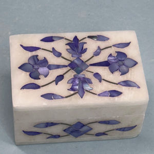 Handmade Blue Marble Jewelry Box Wholesale | Decorative Organizer for Rings, <b>Earrings</b> & Accessories | Bulk Supply from India - Product Image 1