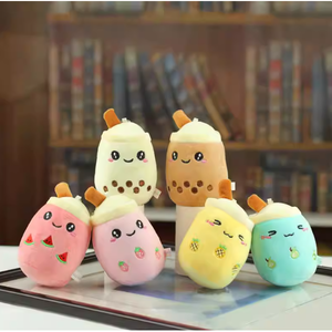 Llavero con Logotipo Personalizado Boba Rosa Intenso, Muñecos de Peluche Lindos de 10 cm, Material de Silicona Relleno de Algodón PP y PVC Suave para Regalos de 8 a 13 Años - Product Image 2