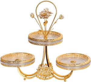 Plateau de service moderne en cristal de luxe, passe au lave-vaisselle et écologique, pour la maison, les mariages et les fêtes - Product Image 3