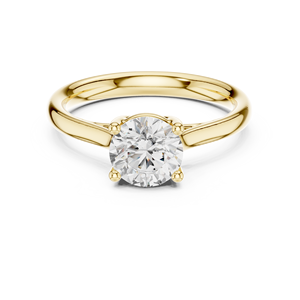 DIVINE 10K Anillo de moissanita nupcial tradicional en oro amarillo - Product Image 6