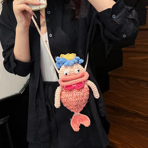 Bolso de Teléfono Móvil Portátil de Moda con Diseño de Sirena, Tejido de Algodón, Cierre Abierto, Decoración de Flores, Hecho a Mano, Princesa, Poliéster - Product Image 2