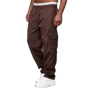 Venta caliente 100% pantalones Cargo de algodón para hombres de alta calidad medio recto multifuncional transpirable ropa de calle de alta calidad - Product Image 4