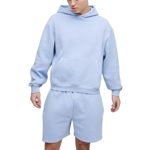 Ensemble sweat-shirt et short pour homme, logo personnalisé, haute qualité, sans manches, vintage, délavé à l'acide, lourd - Product Image 4