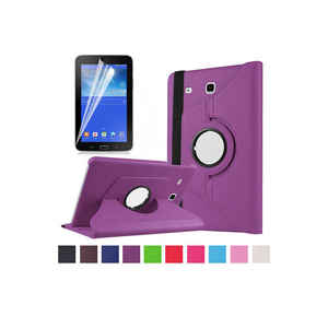Étui rotatif en cuir PU violet à 360 degrés Netzy pour tablette Samsung Galaxy Tab 3 Lite 7.0 T110 - Product Image 1