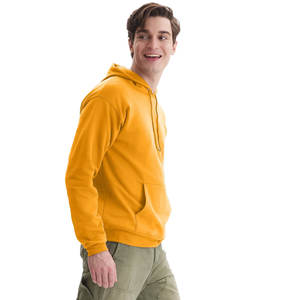 เสื้อมีฮู้ดสำหรับผู้ชาย Oem/odm เสื้อฮู้ดแบบสวมศีรษะสีดำผ้าฝ้าย100% ทรงสูงและใหญ่ - Product Image 4